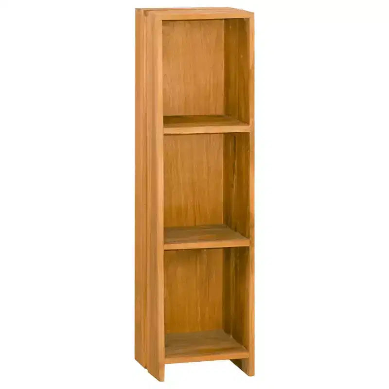 Libreria da terra marrone in solido legno di teak, 4 ripiani, stile retrò, montaggio per 2 persone