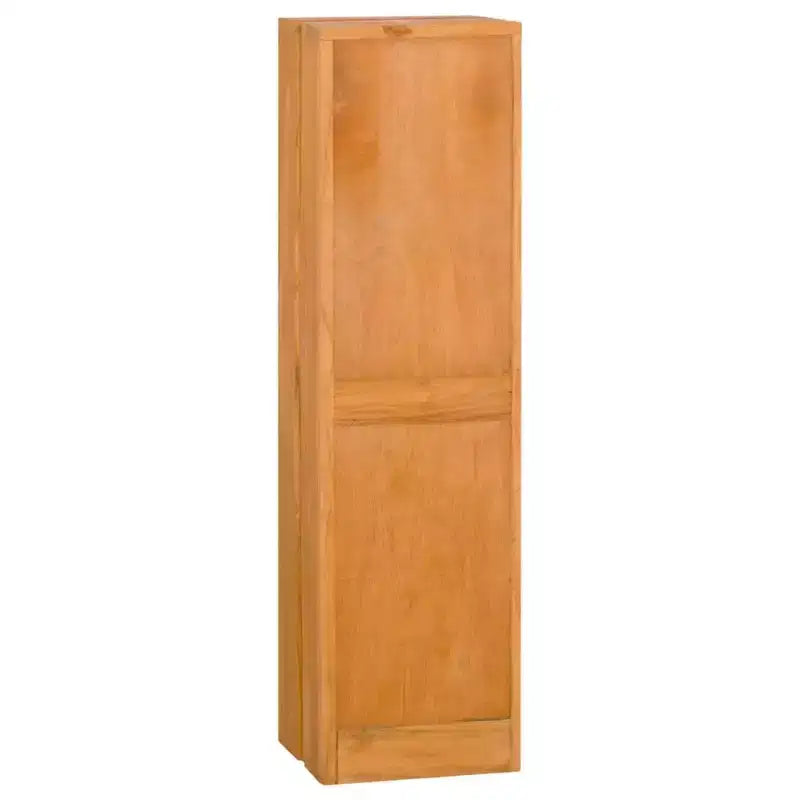 Libreria da terra marrone in solido legno di teak, 4 ripiani, stile retrò, montaggio per 2 persone