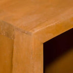 Libreria da terra marrone in solido legno di teak, 4 ripiani, stile retrò, montaggio per 2 persone