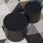 Bianco crema / Nero opaco / Rovere / Noce / Bianco – Set di 2 tavolini cilindrici a incastro