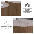 Bianco crema / Nero opaco / Rovere / Noce / Bianco – Set di 2 tavolini cilindrici a incastro