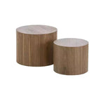 Bianco crema / Nero opaco / Rovere / Noce / Bianco – Set di 2 tavolini cilindrici a incastro