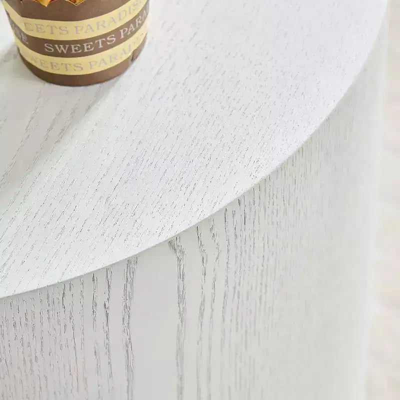 Bianco crema / Nero opaco / Rovere / Noce / Bianco – Set di 2 tavolini cilindrici a incastro