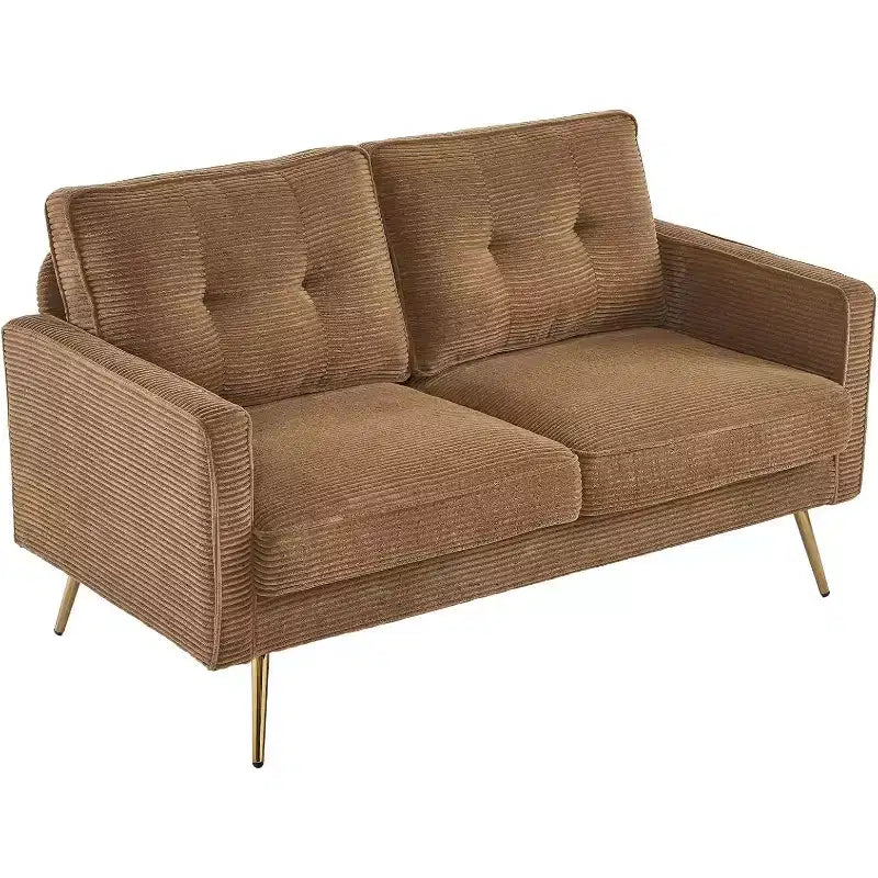 Divano a 2 posti, divanetto, imbottito, piccolo, Beige / Marrone / Rosa / Bianco