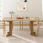 Tavolo da pranzo rettangolare, nero/noce/legno, 6-8 posti
