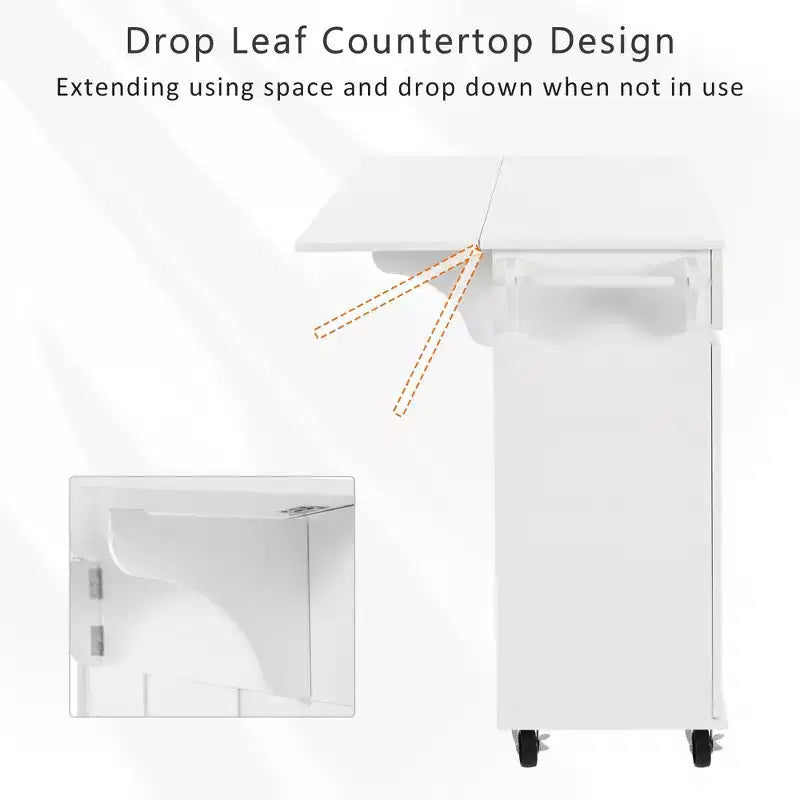 Mobile Specchio Sospeso, Bianco/Nero, Singolo, 2-in-1 con Contenitore