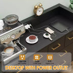 Cassettiera a 8 cassetti Nera / Scuro / Grigia / Bianca con luci LED e presa di corrente, per 1 persona