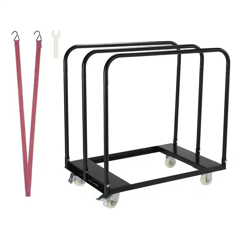 Drywall Cart Panel Truck, Heavy Duty 1500LBS Capacity Steel Platform Cart w/4 Wheels, Folding Utility Cart for Drywall, Lumber, Mattress