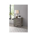 Comodino a 2 cassetti in rovere marrone con gambe affusolate, 1 persona
