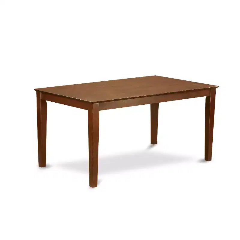 Tavolo da pranzo rettangolare 36"x60", piano in legno massello, 4 posti – Bianco lino / Mogano / Quercia