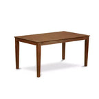 Tavolo da pranzo rettangolare 36"x60", piano in legno massello, 4 posti – Bianco lino / Mogano / Quercia