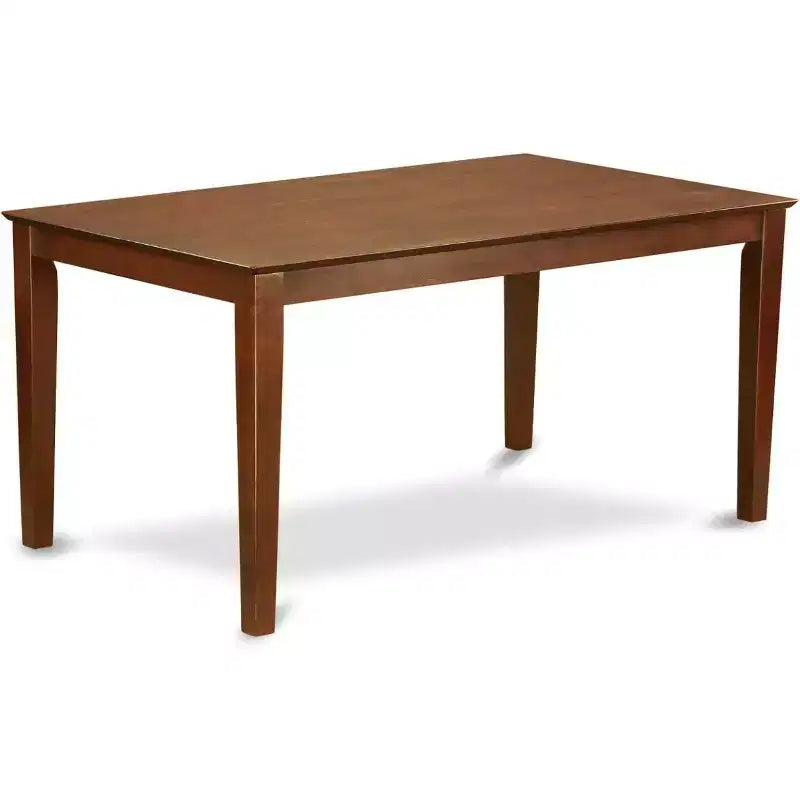 Tavolo da pranzo rettangolare 36"x60", piano in legno massello, 4 posti – Bianco lino / Mogano / Quercia