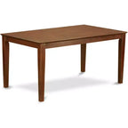 Tavolo da pranzo rettangolare 36"x60", piano in legno massello, 4 posti – Bianco lino / Mogano / Quercia