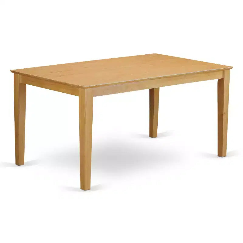 Tavolo da pranzo rettangolare 36"x60", piano in legno massello, 4 posti – Bianco lino / Mogano / Quercia