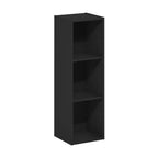 Libreria aperta a 3 ripiani in bianco e nero con ripiano regolabile - Montaggio per 1 persona