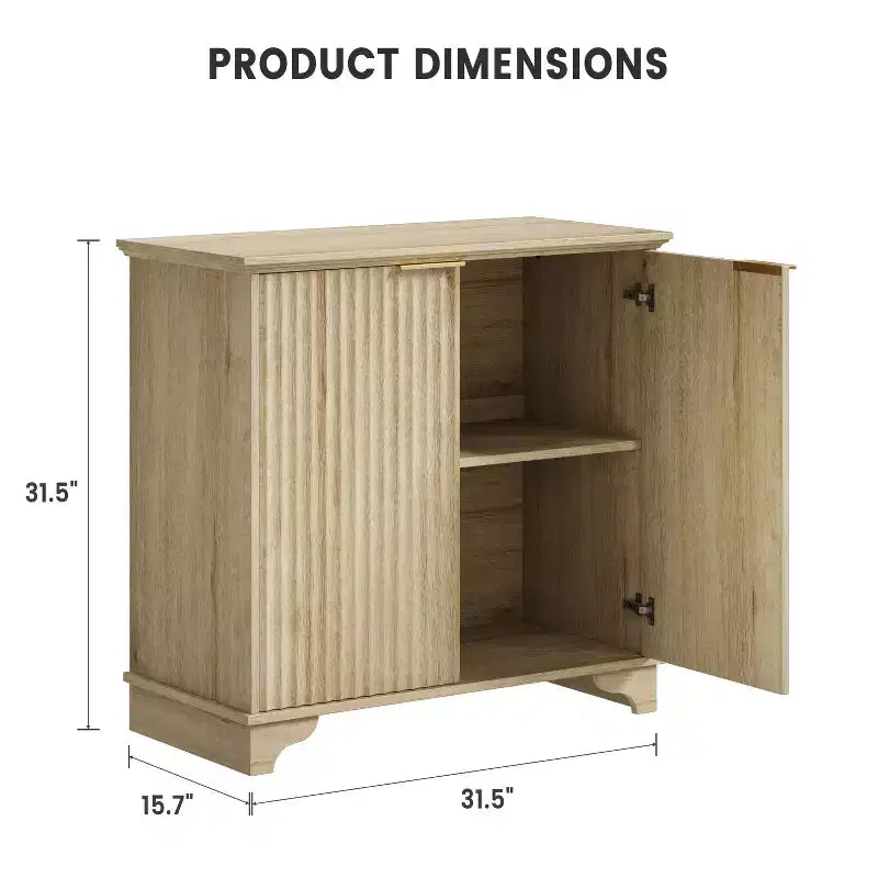 Mobile credenza con 2 ante, a listelli neri / rovere / bianchi – Montaggio da parte di un singolo utente