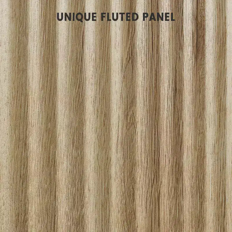 Mobile credenza con 2 ante, a listelli neri / rovere / bianchi – Montaggio da parte di un singolo utente