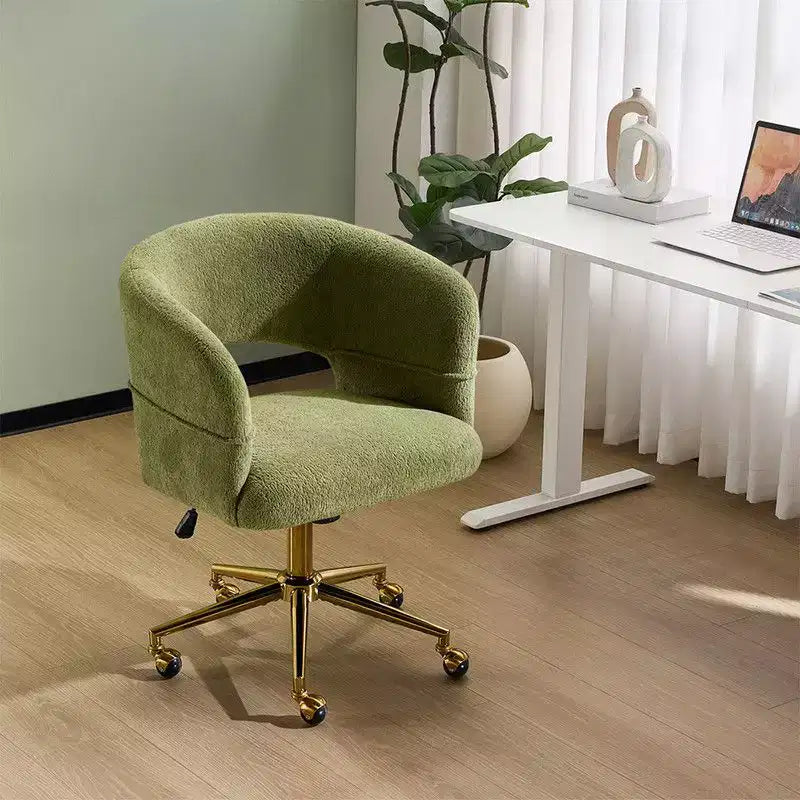 Sedia Girevole con Schienale ad Anello in Velluto, Vari Colori, Seduta Singola