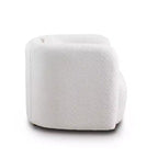 Poltrona d'accento in Bouclé Beige/Bianco, stile Japandi, 1 posto