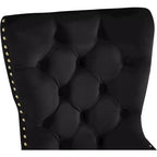 Sedia da pranzo in velluto, set da 2 – Nero/Crema/Grigio con telaio color oro
