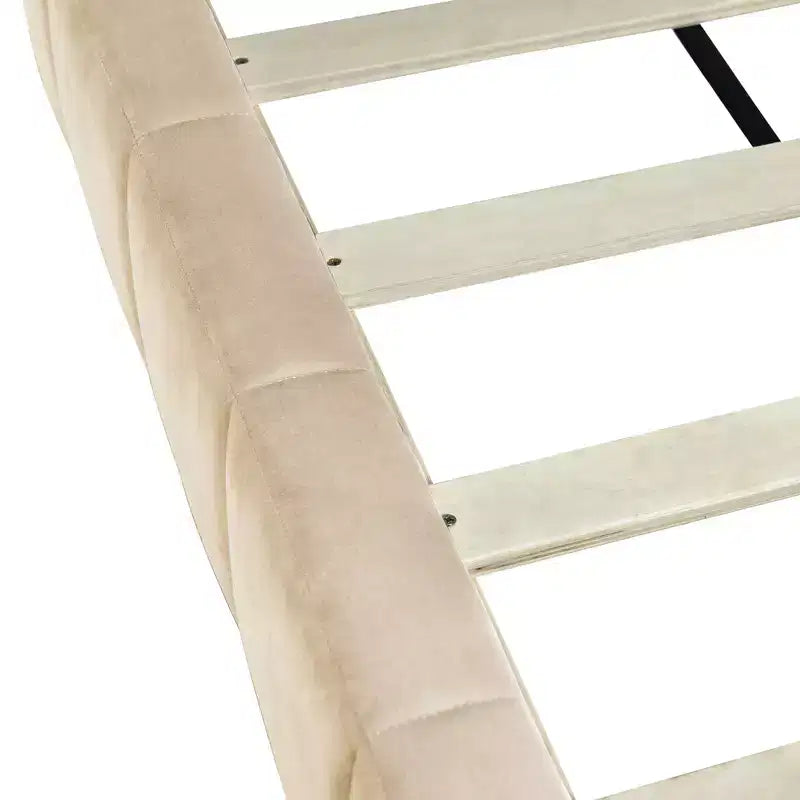 Divano letto in velluto beige/grigio con schienale, matrimoniale, per 1-2 persone
