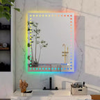 Specchio da Parete per Bagno 60x120 cm, Luce RGB e Bianca, Anti-Appannamento, Utente Singolo