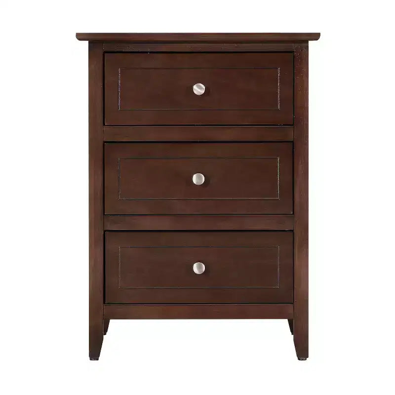 Comodino rettangolare in legno – Nero / Cappuccino / Ciliegio / Rovere / Bianco / Giallo, per 1