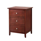 Comodino rettangolare in legno – Nero / Cappuccino / Ciliegio / Rovere / Bianco / Giallo, per 1
