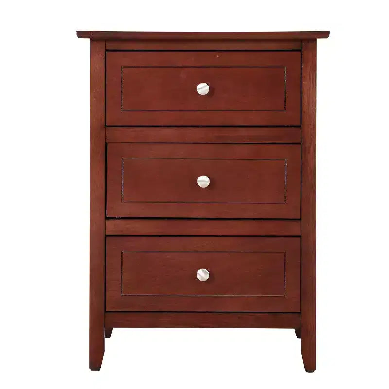 Comodino rettangolare in legno – Nero / Cappuccino / Ciliegio / Rovere / Bianco / Giallo, per 1