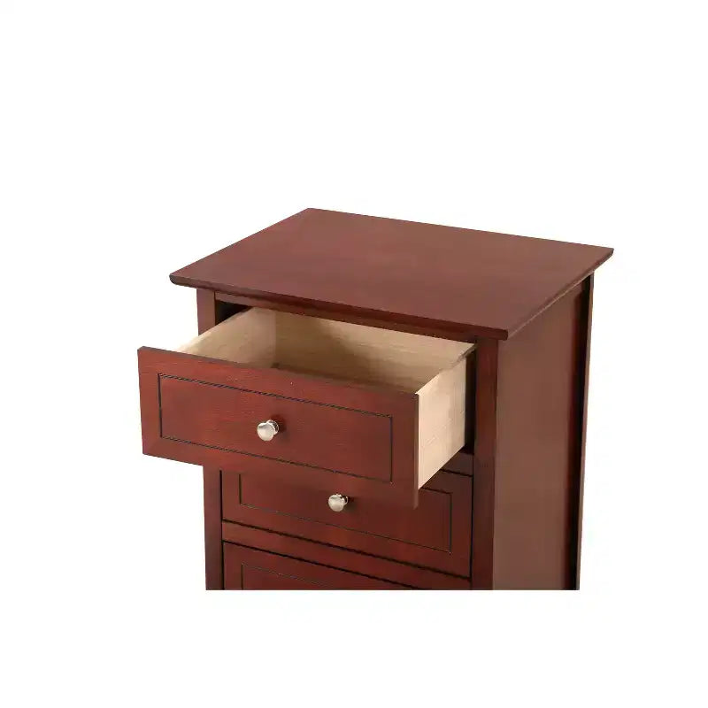 Comodino rettangolare in legno – Nero / Cappuccino / Ciliegio / Rovere / Bianco / Giallo, per 1