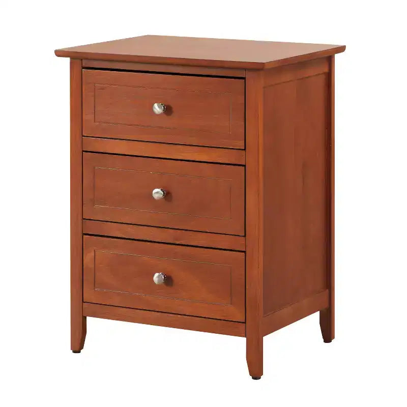 Comodino rettangolare in legno – Nero / Cappuccino / Ciliegio / Rovere / Bianco / Giallo, per 1