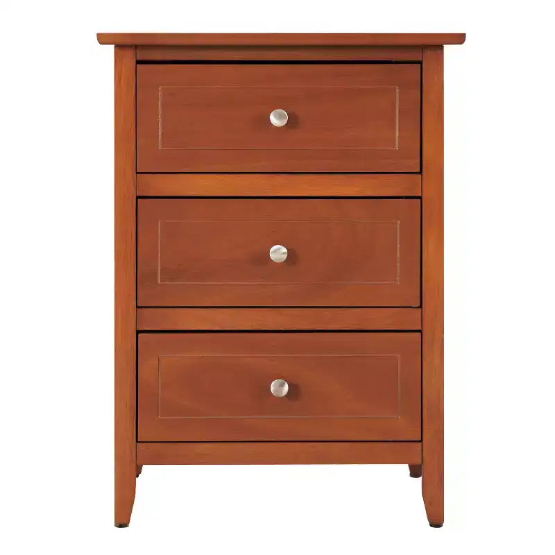 Comodino rettangolare in legno – Nero / Cappuccino / Ciliegio / Rovere / Bianco / Giallo, per 1