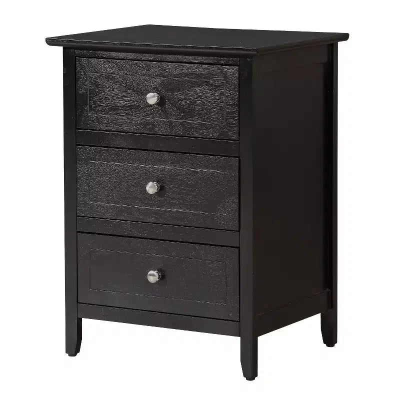 Comodino rettangolare in legno – Nero / Cappuccino / Ciliegio / Rovere / Bianco / Giallo, per 1