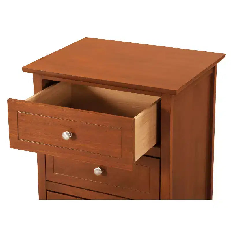 Comodino rettangolare in legno – Nero / Cappuccino / Ciliegio / Rovere / Bianco / Giallo, per 1