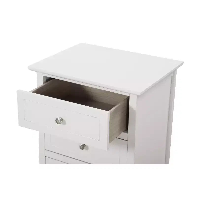 Comodino rettangolare in legno – Nero / Cappuccino / Ciliegio / Rovere / Bianco / Giallo, per 1
