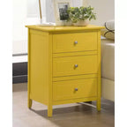 Comodino rettangolare in legno – Nero / Cappuccino / Ciliegio / Rovere / Bianco / Giallo, per 1