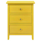Comodino rettangolare in legno – Nero / Cappuccino / Ciliegio / Rovere / Bianco / Giallo, per 1