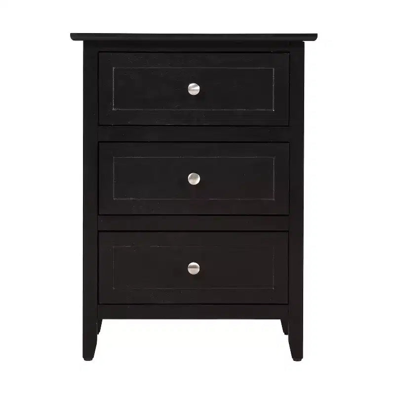 Comodino rettangolare in legno – Nero / Cappuccino / Ciliegio / Rovere / Bianco / Giallo, per 1