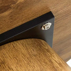 Tavolino da caffè con base rotonda – marrone / grigio / noce, 1 posto
