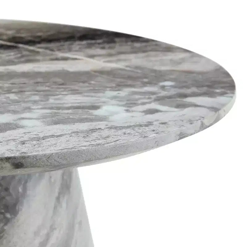 Tavolino da caffè con base rotonda – marrone / grigio / noce, 1 posto