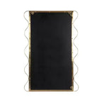 Specchio da parete ondulato dorato, cornice in metallo, singolo, 61x91 cm