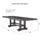 Set da pranzo rettangolare Dusky Cedar, sedie imbottite, 6-10 posti, 7 pezzi