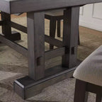 Set da pranzo rettangolare Dusky Cedar, sedie imbottite, 6-10 posti, 7 pezzi