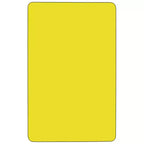 Tavolo per attività rettangolare in laminato rosso/giallo, gambe regolabili in altezza, 1 persona, 76 cm L x 183 cm P