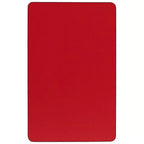 Tavolo per attività rettangolare in laminato rosso/giallo, gambe regolabili in altezza, 1 persona, 76 cm L x 183 cm P