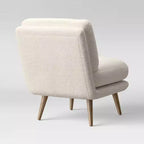 Poltroncina Beige in Pelliccia Sintetica, Senza Braccioli, 1 Posto