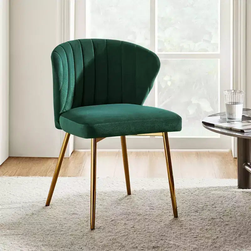 Poltrona d'accento trapuntata in velluto con gambe in metallo, multicolore, a sedile singolo