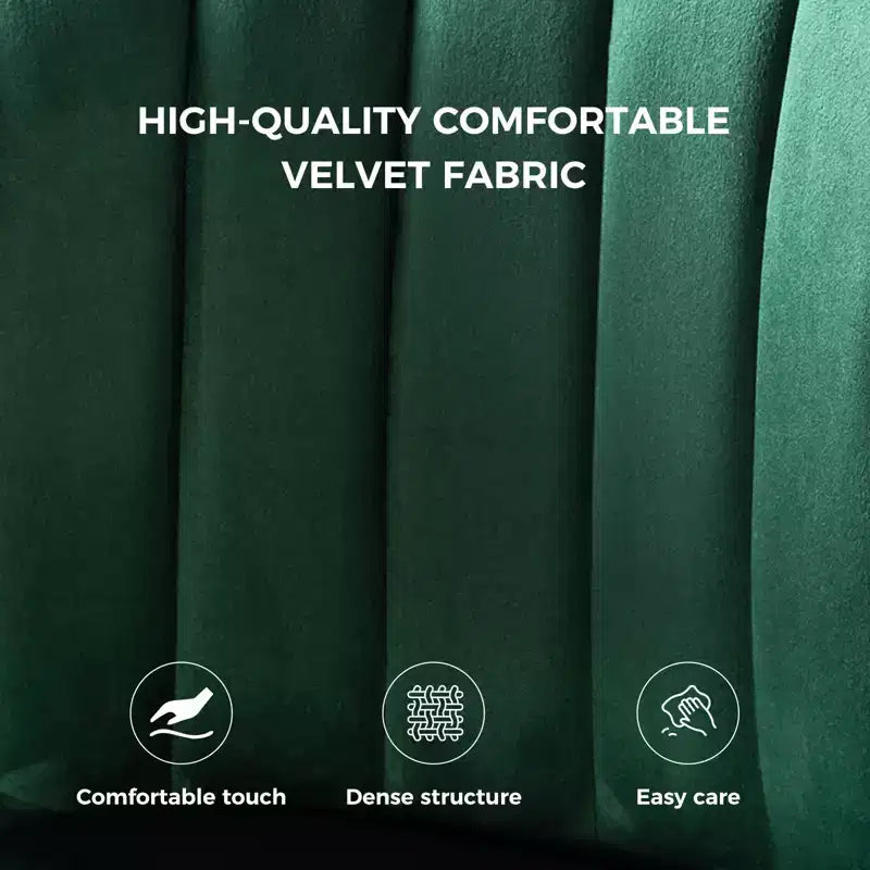 Poltrona d'accento trapuntata in velluto con gambe in metallo, multicolore, a sedile singolo