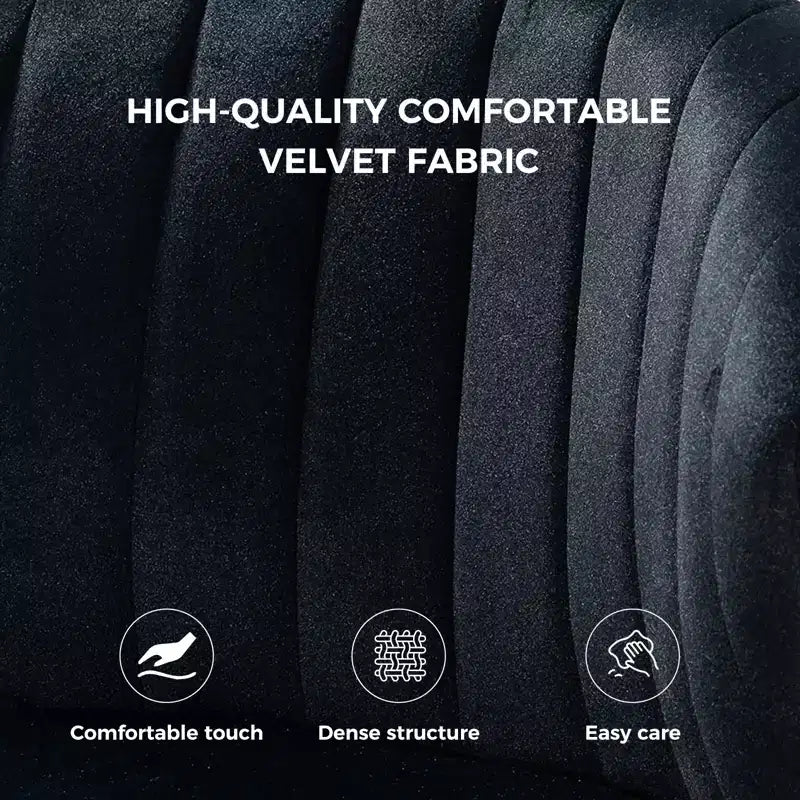 Poltrona d'accento trapuntata in velluto con gambe in metallo, multicolore, a sedile singolo