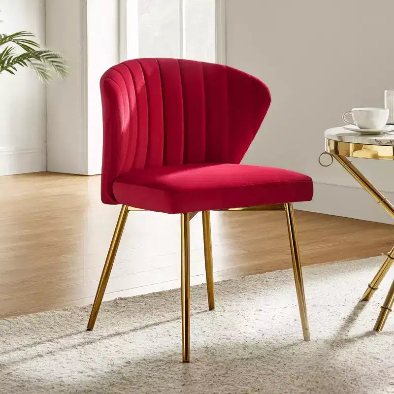 Poltrona d'accento trapuntata in velluto con gambe in metallo, multicolore, a sedile singolo